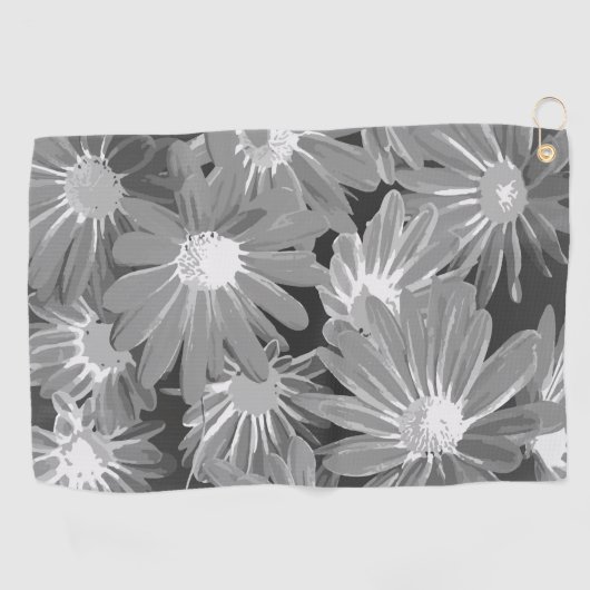 Rote und gelbe Blumen 2 Golfhandtuch (Horizontal)