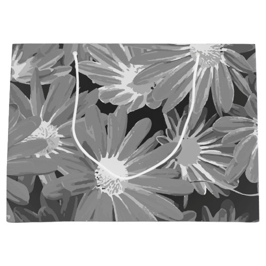 Rote und gelbe Blumen 2 Große Geschenktüte (Vorderseite)