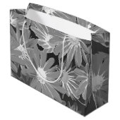 Rote und gelbe Blumen 2 Große Geschenktüte (Rückseite Schrägansicht)