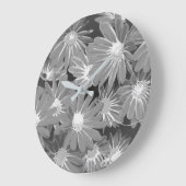 Rote und gelbe Blumen 2 Große Wanduhr (Winkel)