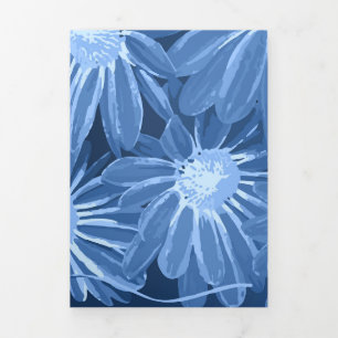 Rote und gelbe Blumen 3 Dreifach Gefaltete Urlaubskarte