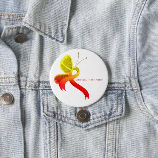 Rote und gelbe Butterfly-Taste Button (Beispiel)