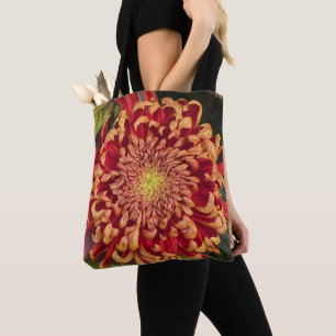 Rote und gelbe Chrysanthemen-Blumen Tasche