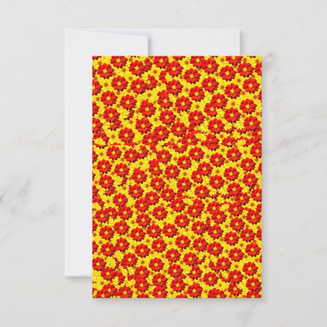 Rote und gelbe Dahlien-Blume (Vorderseite)