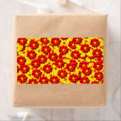 Rote und gelbe Dahlien-Blume (Insitu)