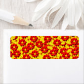 Rote und gelbe Dahlien-Blume (Insitu)