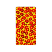 Rote und gelbe Dahlien-Blume