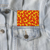 Rote und gelbe Dahlien-Blume Button (Insitu)