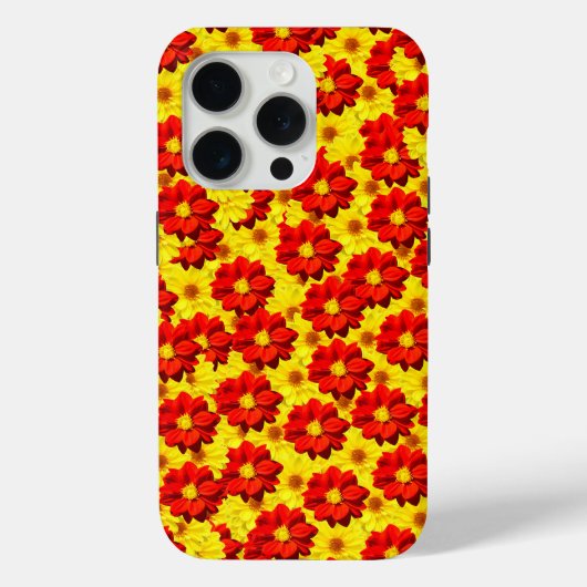 Rote und gelbe Dahlien-Blume Case-Mate iPhone Hülle (Rückseite)