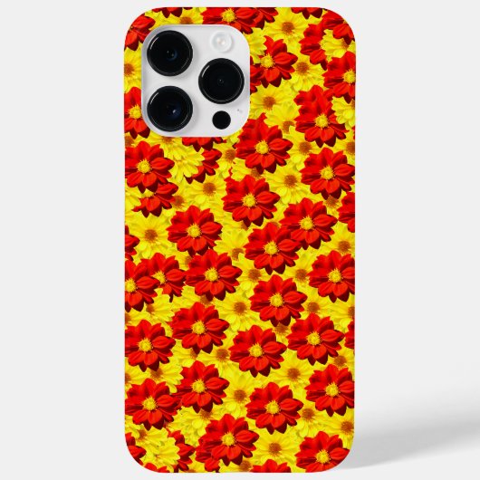 Rote und gelbe Dahlien-Blume Case-Mate iPhone Hülle (Rückseite)