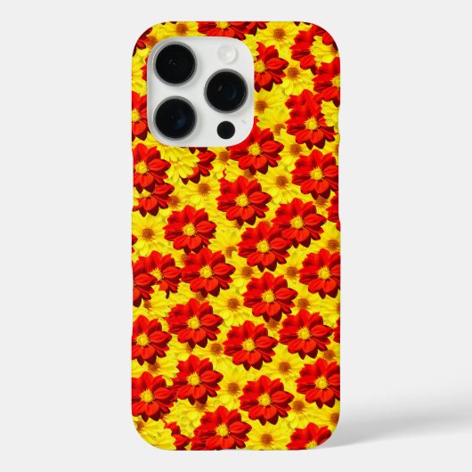 Rote und gelbe Dahlien-Blume Case-Mate iPhone Hülle (Rückseite)