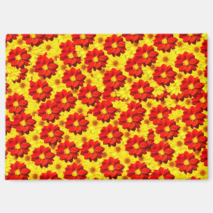 Rote und gelbe Dahlien-Blume Magnet