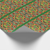 Rote und gelbe Daisy-Blume Personalisiert Geschenkpapier (Ecke)