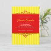 Rote und gelbe Einladungen (Stehend Vorderseite)