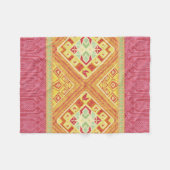 Rote und Gelbe Federn Fleecedecke (Vorderseite (Horizontal))