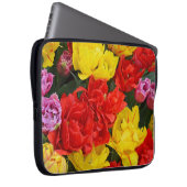 Rote und gelbe Frühlingtulis Laptopschutzhülle (Vorne Rechts)