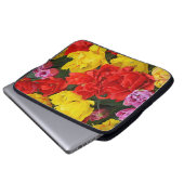 Rote und gelbe Frühlingtulis Laptopschutzhülle (Vorne Knopf)