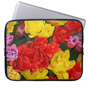 Rote und gelbe Frühlingtulis Laptopschutzhülle