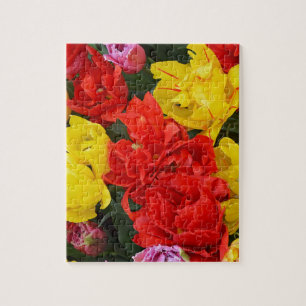 Rote und gelbe Frühlingtulis Puzzle