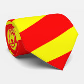Rote und gelbe gestreifte Krawatte (starke (Gerollt)