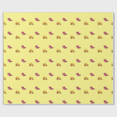 rote und gelbe Heelse Geschenkpapier (Flach)