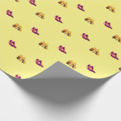 rote und gelbe Heelse Geschenkpapier (Ecke)