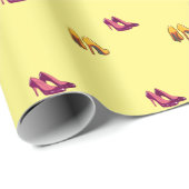 rote und gelbe Heelse Geschenkpapier (Rolleneckpunkt)