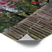 Rote und gelbe Herbstahornblätter Poster (Ecke)