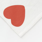 Rote und gelbe Herzen Fleecedecke (Ecke)