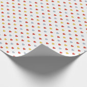 Rote und gelbe Herzen Geschenkpapier (Ecke)