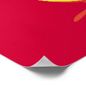 Rote und gelbe Kiwi Poster (Ecke)