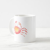 Rote und gelbe Krabbe Kaffeetasse (Vorderseite Links)