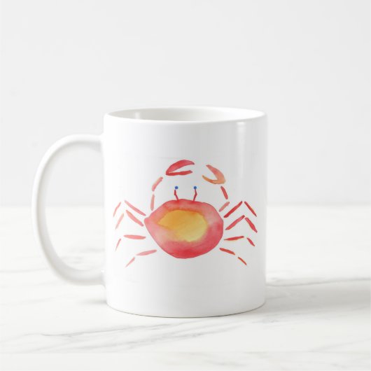 Rote und gelbe Krabbe Kaffeetasse (Links)