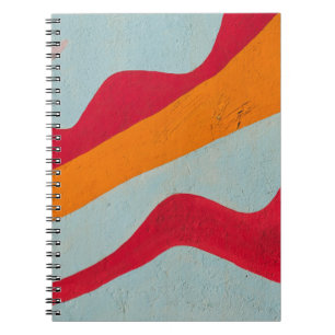 Rote und gelbe Mauer Notizblock