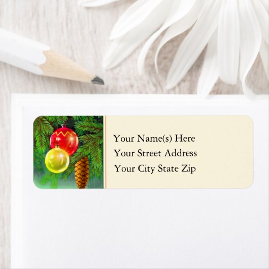 Rote und gelbe Ornamente Pinakothek Züst Weihnacht (Insitu)