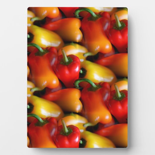 Rote und gelbe Paprika Fotoplatte (Vorderseite)