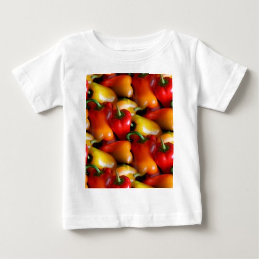 Rote und gelbe Paprikaschoten Baby T-shirt (Vorderseite)