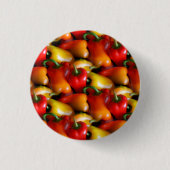 Rote und gelbe Paprikaschoten Button (Vorderseite)