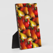 Rote und gelbe Paprikaschoten Fotoplatte (Seite)