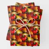 Rote und gelbe Paprikaschoten Geschenkpapier Set (Beispiel)