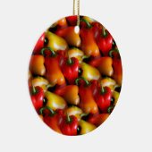 Rote und gelbe Paprikaschoten Keramik Ornament (Rechts)