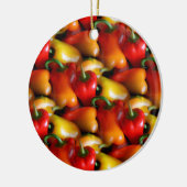 Rote und gelbe Paprikaschoten Keramik Ornament (Links)