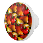 Rote und gelbe Paprikaschoten Keramik Pull Keramikknauf (Rechts)