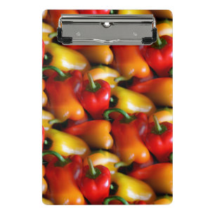 Rote und gelbe Paprikaschoten Mini Klemmbrett
