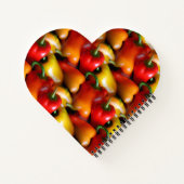 Rote und gelbe Paprikaschoten Notizblock (Rückseite)