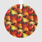 Rote und gelbe Paprikaschoten Ornament (Rückseite)