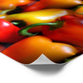 Rote und gelbe Paprikaschoten Poster (Ecke)