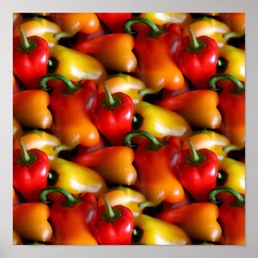 Rote und gelbe Paprikaschoten Poster (Vorne)