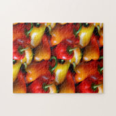 Rote und gelbe Paprikaschoten Puzzle (Horizontal)