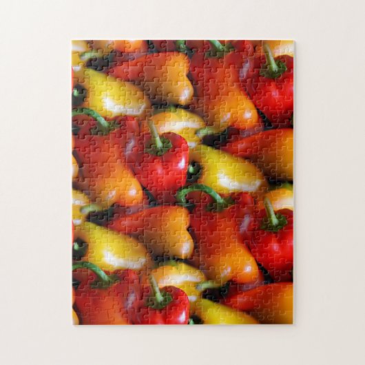 Rote und gelbe Paprikaschoten Puzzle (Vertikal)